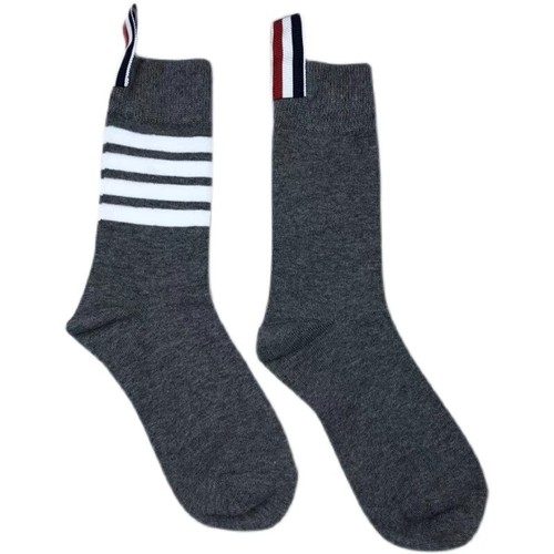 Thom Browne Women's Four Bar Striped Pure Cotton Calf Socks - Picture 16 of 23