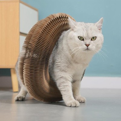 Katzenkratzbrett faltbar interaktiv gewellt