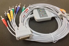 Nihon Kohden 10leads ECG Cable din3.0 IEC Compatible 15pin Connector