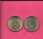 Slovenia Km6 1992 Uncirculated-Bu Unc-Mint Old Vintage 5 Tolarjev Animal Coin