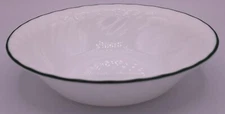 Corelle CALLAWAY Ivy Swirl Soup / Cereal Bowl(s) Green Trim Made in the USA