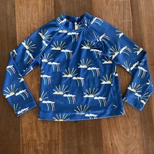 Hanna Andersson girls Sz 100 4 Sun Rainbows Long sleeve rash swim shirt Top