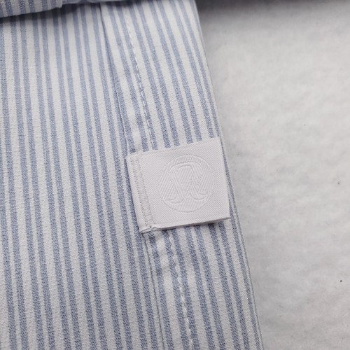 Lululemon New Venture Shirt Men Large Blue White Striped Slim Fit Stretch Preppy - Picture 6 of 13