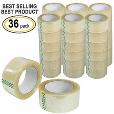 36 ROLLS - 2 INCH x 110 Yards 330 ft Clear Carton Sealing Packing Package Tape