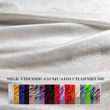 45'' Wide By Yard Traditional China Silk Fabric Jacquard Silk Cotton Charmeuse