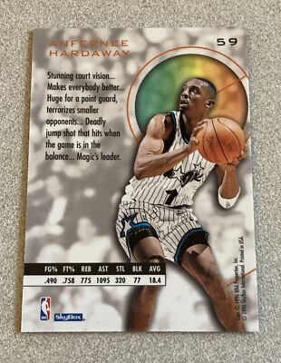 1996 Skybox EX-L Black #59 Anfernee Hardaway Orlando Magic | eBay