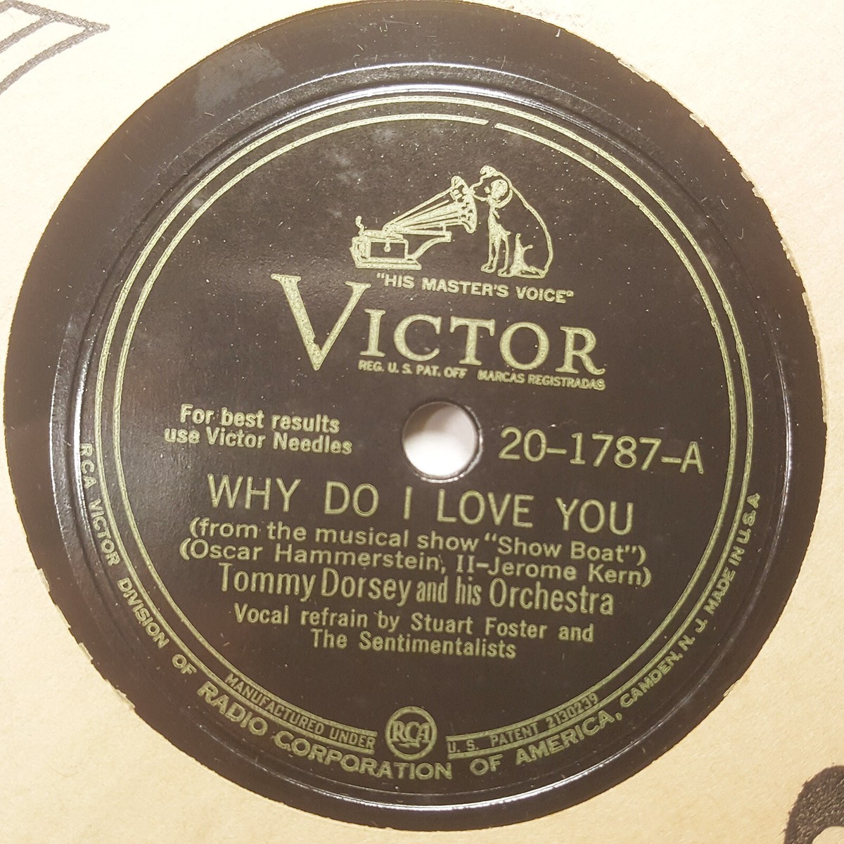 TOMMY DORSEY Why Do I Love You/Nobody Else But Me VICTOR 20-1787