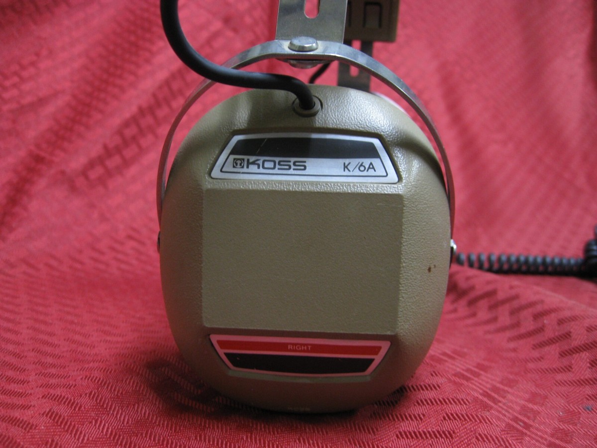 Vintage KOSS K/6A Audio Stereo full sized big cup HEADPHONES w 1/4