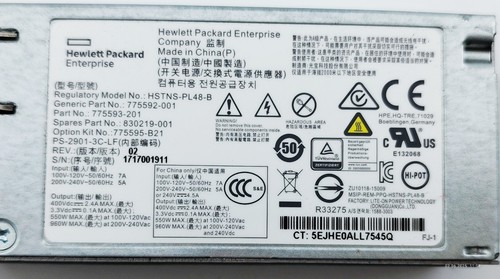 Alimentation secteur HP 960W HSTNS-PL48-B 830219-001 pour DL120/DL160 G9 - Photo 2/3