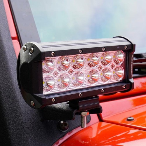 AUXBEAM 7" LED Barra de Luz de Trabajo Faro de Conducción Punto Viga Offroad Vainas Antiniebla Camión - Imagen 8 de 12