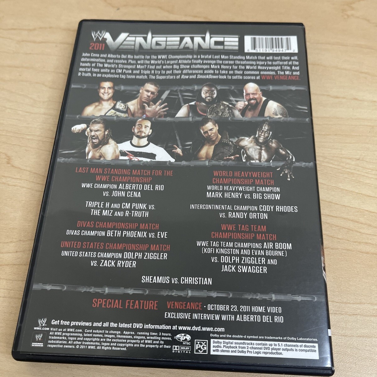 WWEヴェンジェンス2011 [DVD] WWE: Vengeance 2011 (DVD, 2011) for sale online | eBay