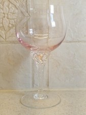 Sasaki Coronation Pink Water Goblet  Twisted ...