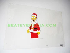 SIMPSONS CEL-ANIMATION ART,CARTOON,HANNA BARBERA,COMIC ART,POP ART,COMICS,SANTA