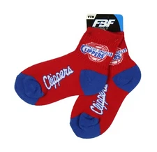 FBF NBA Los Angeles Clippers Team Quarter Socks Size Youth OSFA