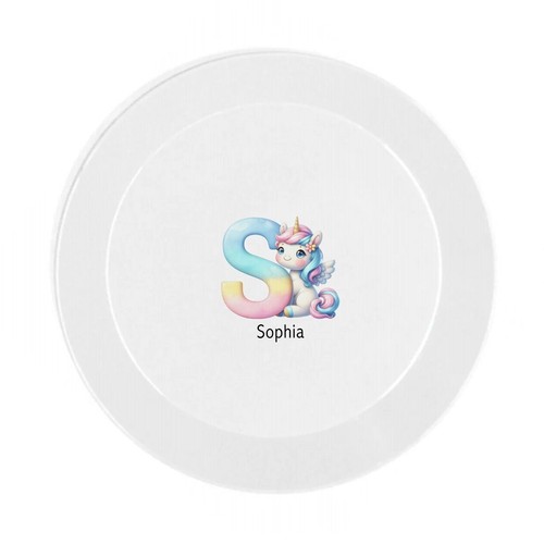 PERSONALISED Childrens Plate, unicorn Kids Dinner Plate Girls Toddlers - Picture 5 of 6