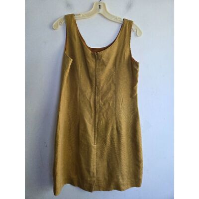 Ellen Ashley Women Taupe Brown 100% Linen Square Neck Shift Dress sz 8 or  Medium | eBay