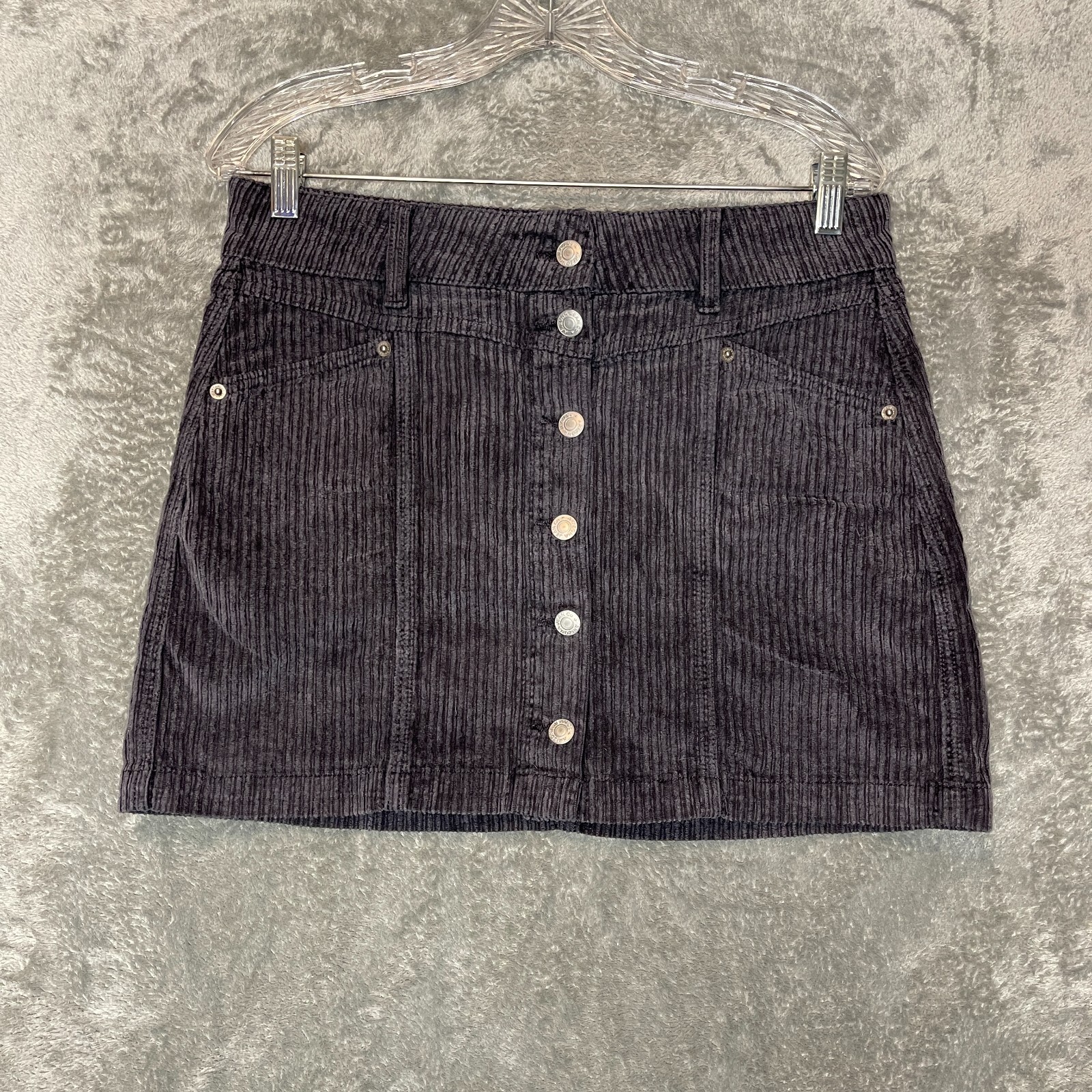 Arizona Women Classic 90s Y2K Schoolgirl Corduroy Button Front Mini Skirt 7