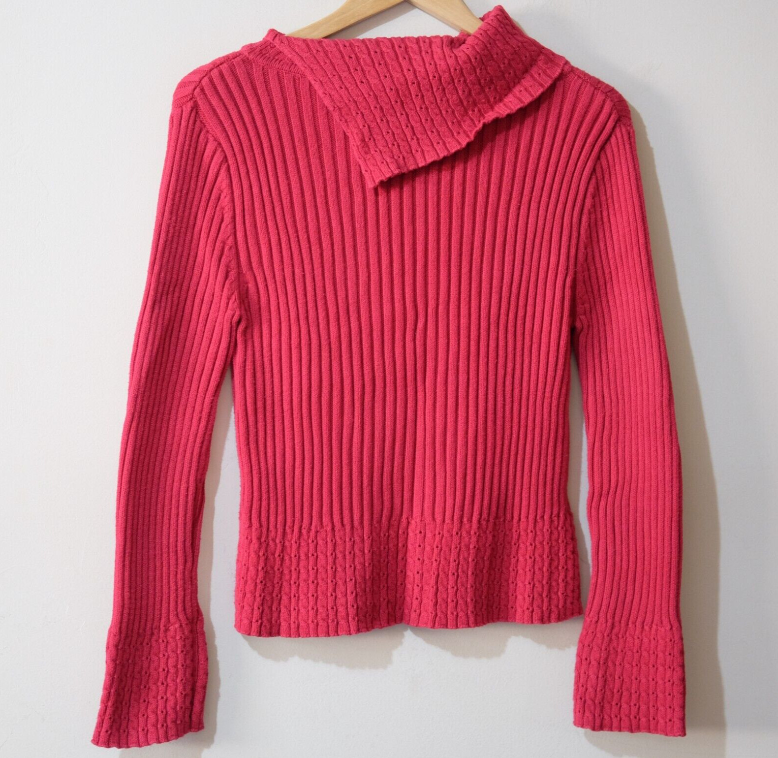 Faded Glory Split Cowl Neck Pullover Sweater Ribb… - image 5