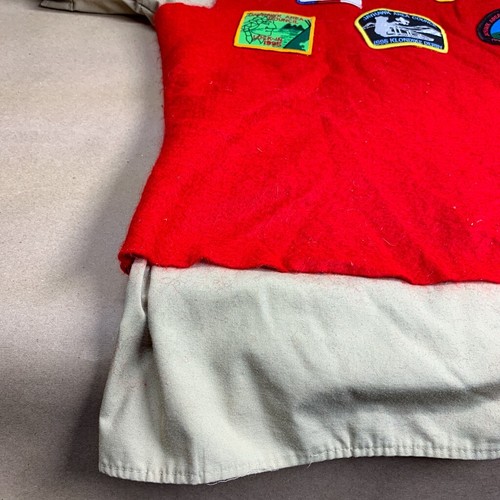 Vintage Boy Scouts Tan Uniform Shirt & Red Vest with Patches BSA - Picture 16 of 17