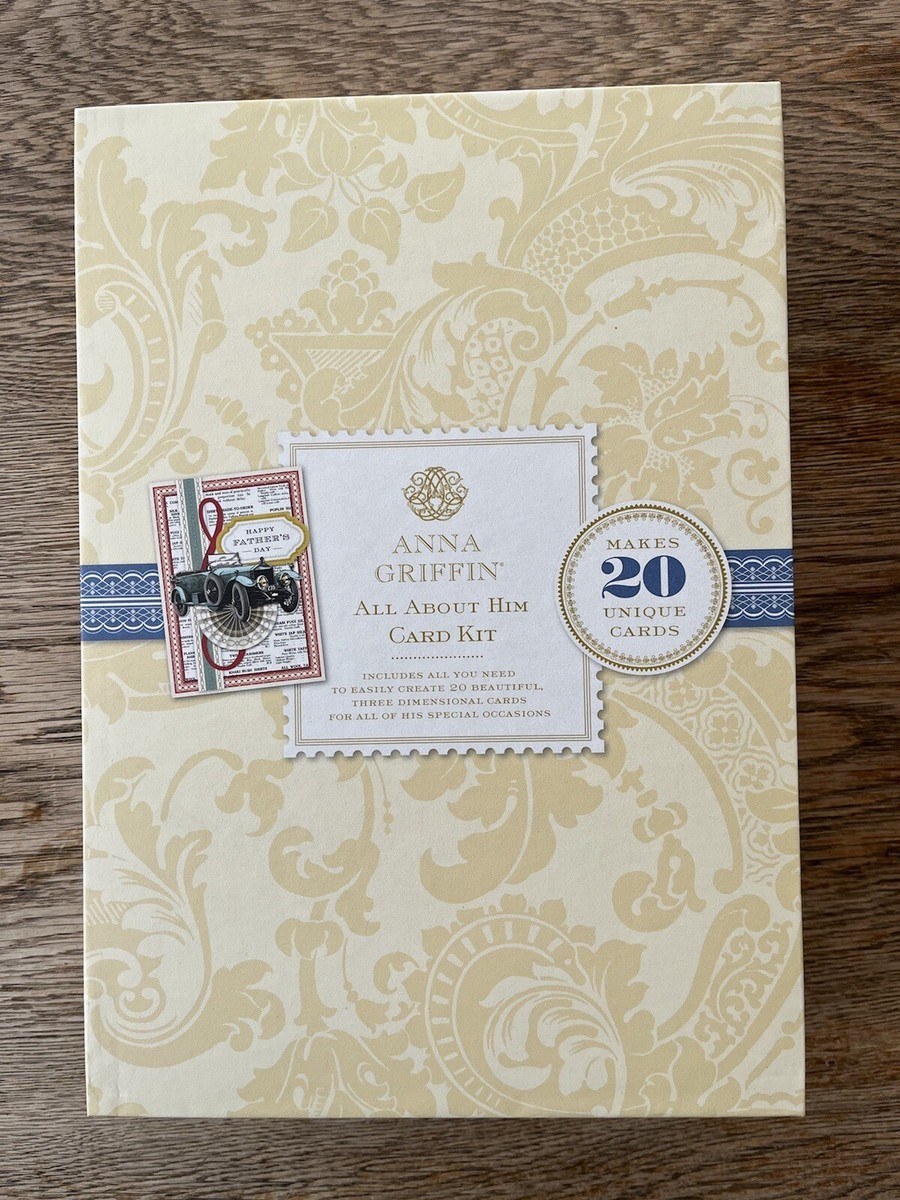 Anna Griffin All About Him Card Making Kit Makes 20 NEW
