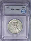 1941 Walking Liberty Half Dollar 50C ICG MS64