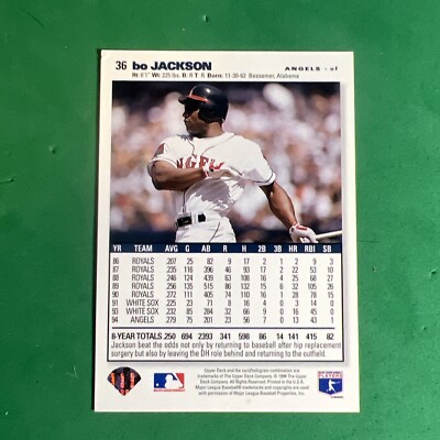 1995 Upper Deck Special Edition Silver Bo Jackson #36 Ding