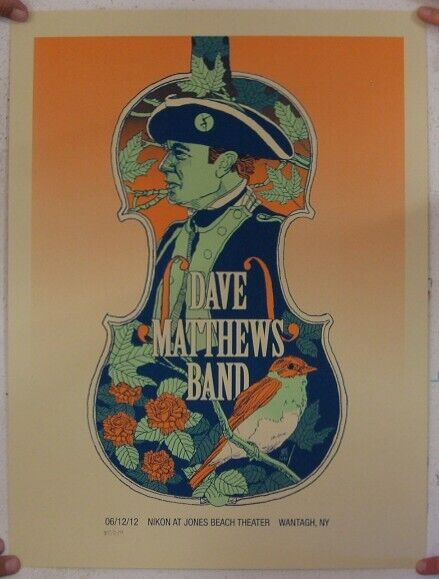 Dave Matthews Band Poster Silkscreen June Beach low-pricing Long Mall Wantagh Jones NY