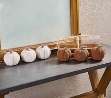 Set of 6 Sherpa Pumpkins in Giftboxes by Valerie - Multi h465936 --