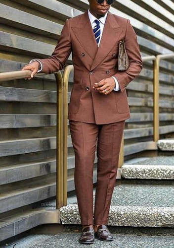 Attractive Brown Luxury Tuxedo Suit 