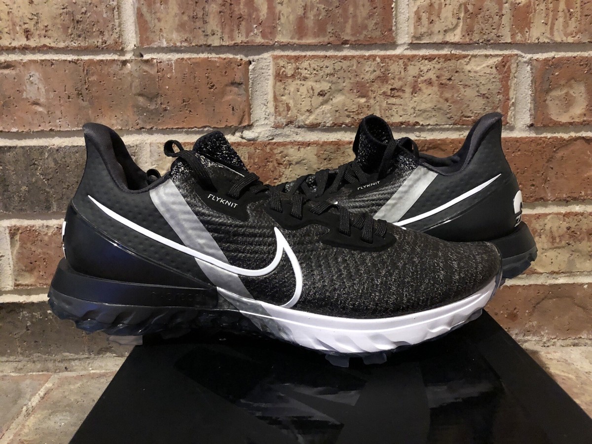 New 9 Nike Air Zoom Infinity Tour Flyknit Golf Black White 