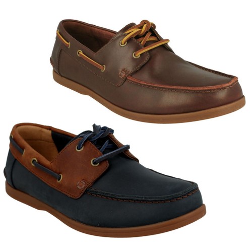 Pickwell Vela Uomo Clarks IN Pelle Con Lacci Casual Abito Guida Barca  Scarpe da | eBay