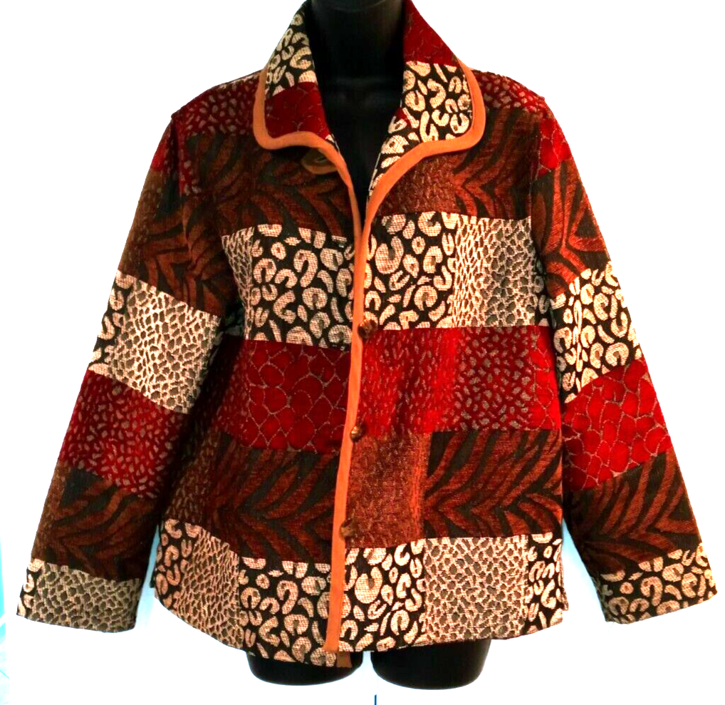 WHITE STAG sz M Patchwork Design Jacket s-s 17