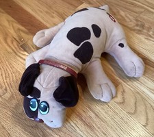 Vintage Tonka 1986 Pound Puppy Tan with Brown Spots  Red Collar 17"