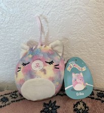 Squishmallows Erika Christmas 2023 Ornament 4 Tie-Dye Plush Cat Kelly Toy Pink