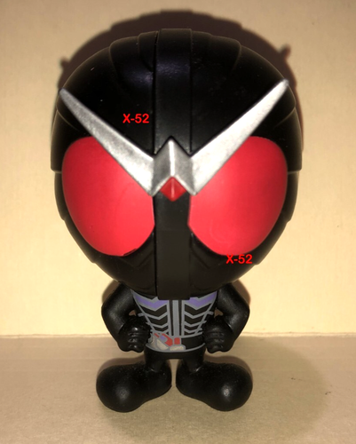 Figura Kamen Rider W Joker Capchara cabeza grande sd lindo juguete negro 仮面ライダーW - Imagen 2 de 5
