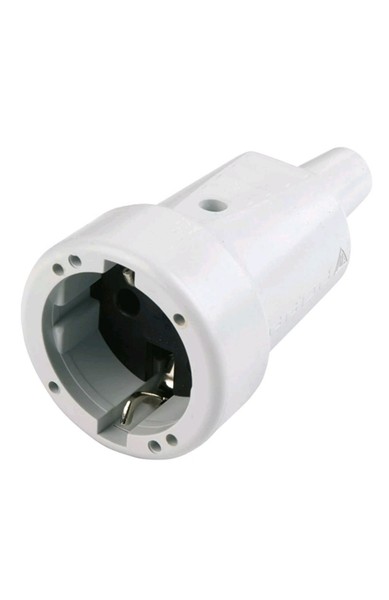 DüWi Rev Schuko Kupplung Grau Pvc Kupplung IP20 Grau Schutzkontakt Kupplung-image