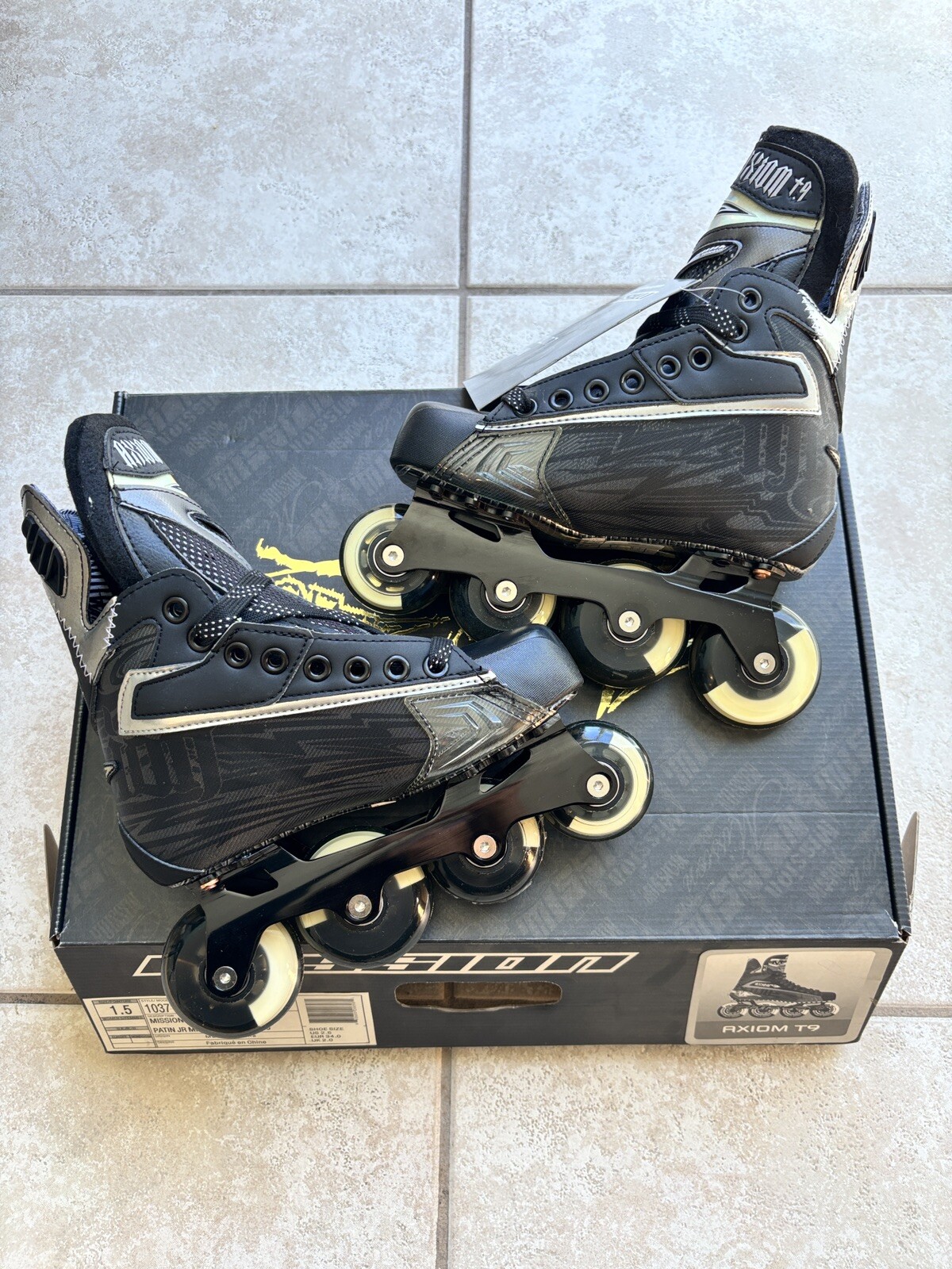 new  Mission RH Axiom T9 SKATE JR Roller Blade  US 1.5 & 2.5 & 3.5
