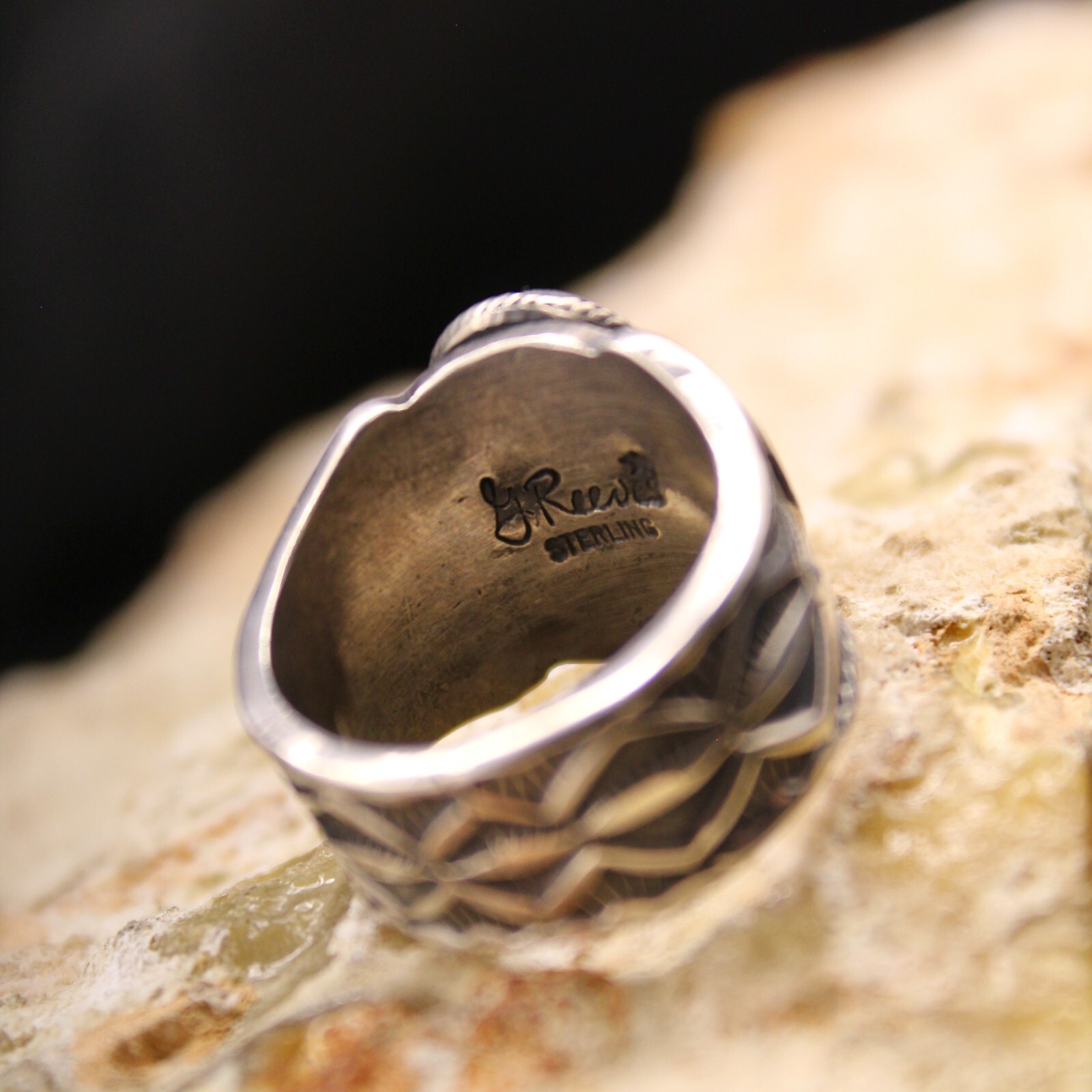 Signed Native American Gary Reeves Bisbee Turquoise Sterling Silver ...