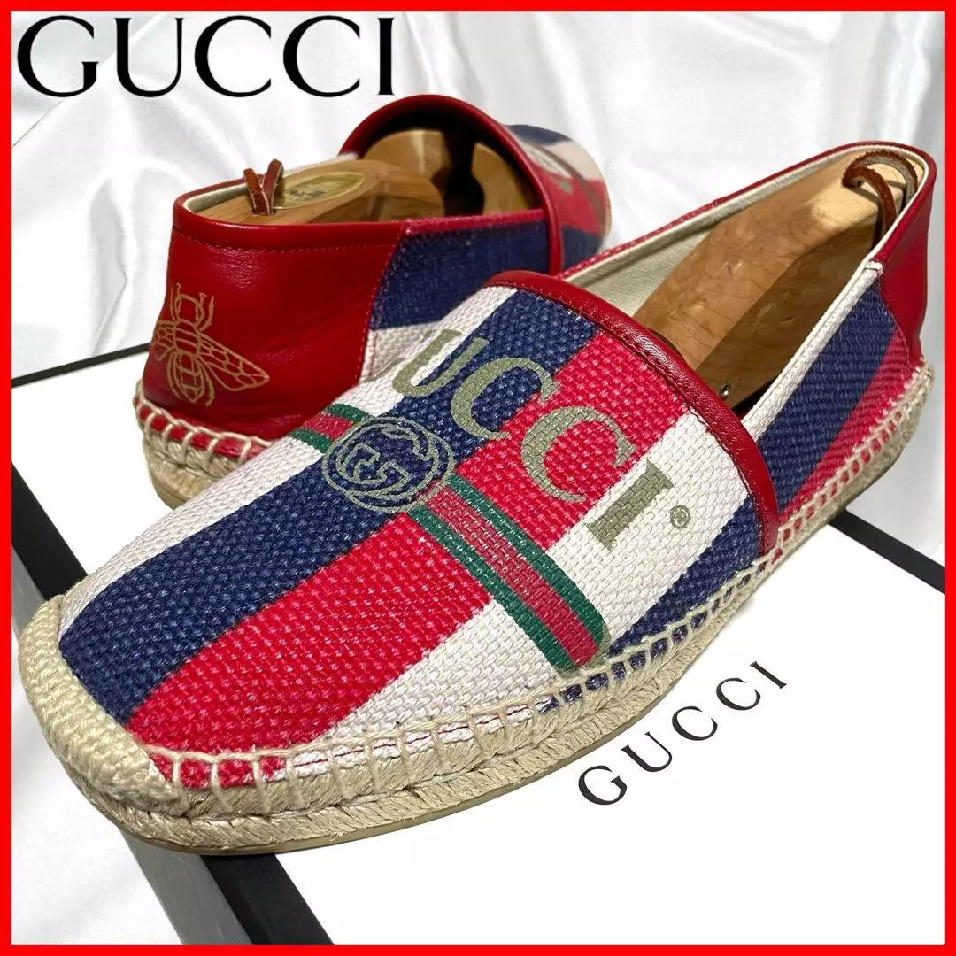 Espadrilles Gucci Trico à enfiler taille US7,5 rare marque GG bon état U839