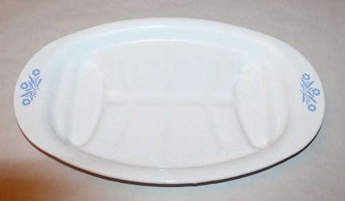 Vintage 1960’s CORNING WARE P-19 Blue Cornflower Roaster Tranchierplatte NEU - Bild 3 von 7