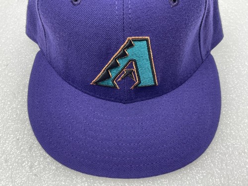 VINTAGE 90's NEW ERA ARIZONA DIAMONDBACKS PURPLE 5950 DIAMOND 7-1/8 DEADSTOCK - Picture 4 of 12