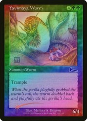 Yavimaya Wurm (120/143) Foil Urza's Legacy