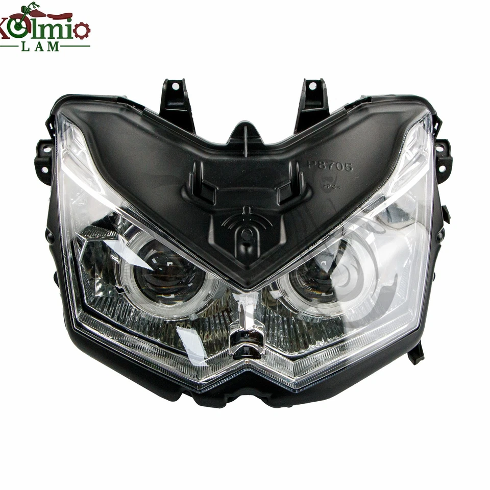 Fit for KAWASAKI Z1000 2010-2013 2011 HID Projector Demon Angel Eye Headlight Foto 4 de 4