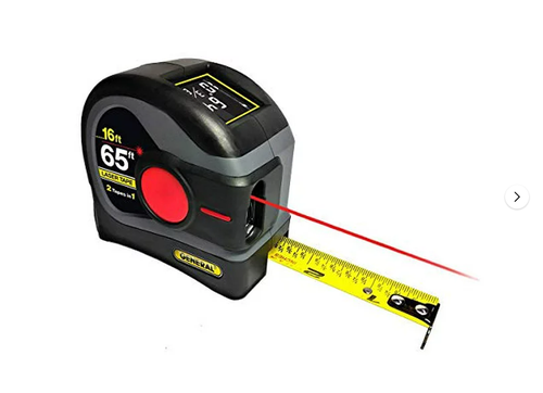 General Tools 2-in-1 65 Ft Laser Tape Measure 16ft (4- QTY) - Picture 3 of 12