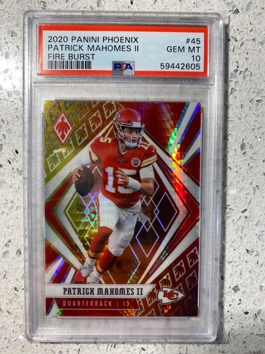 2020 Panini Phoenix FIRE BURST FANATICS PATRICK MAHOMES CHIEFS #45 PSA 10 GEM