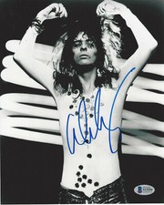 SINGER ALICE COOPER SIGNED 8X10 PHOTO 4 SHOCK ROCK ICON PROOF BECKETT COA BAS