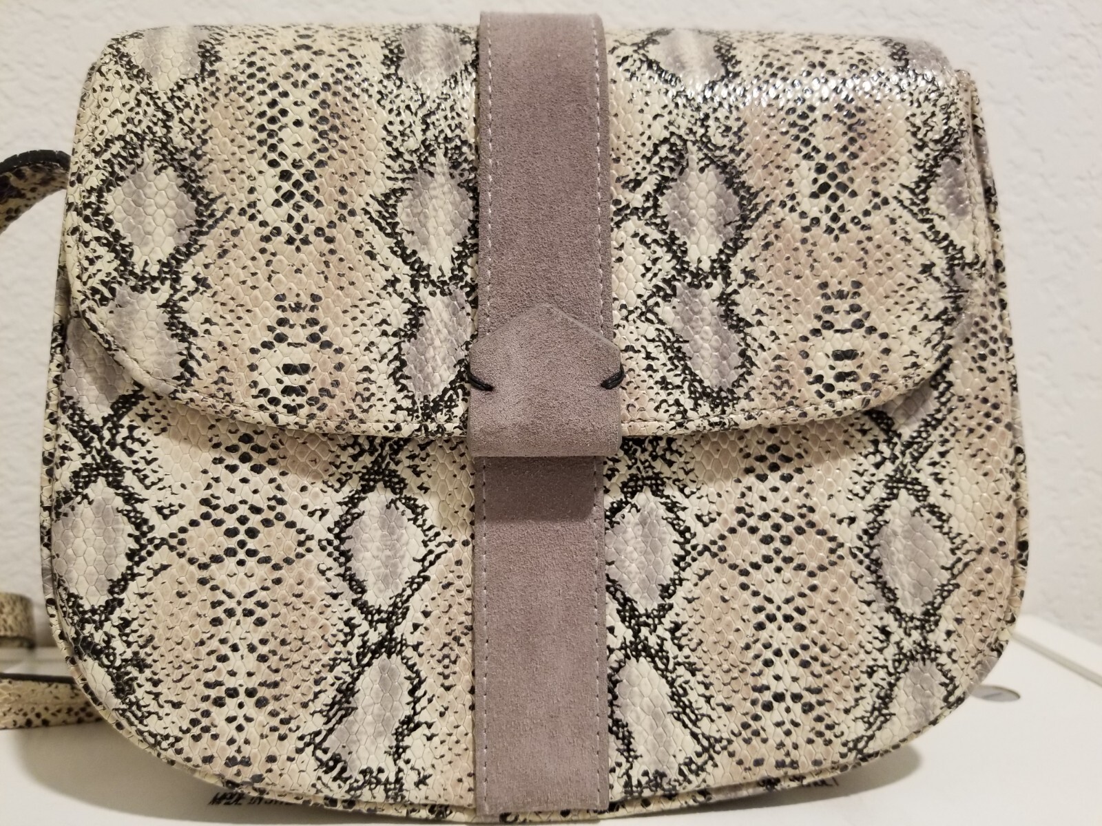 Python Pattern Crossbody Bag KAANAS Biancame Snak… - image 2