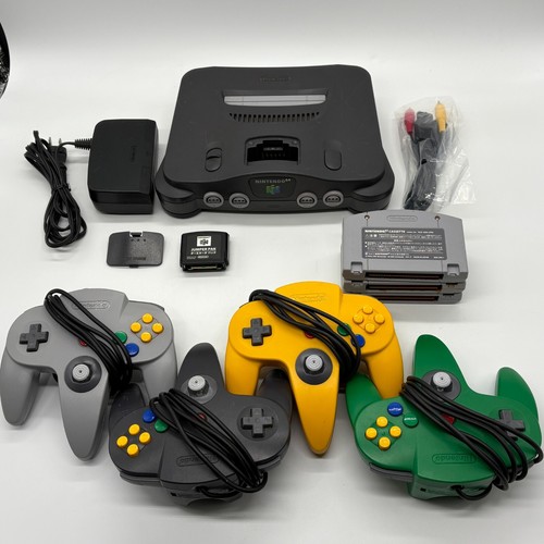 Nintendo 64 N64 Black Console + Controller set Expansion Pak Region Free Tested - Picture 45 of 73