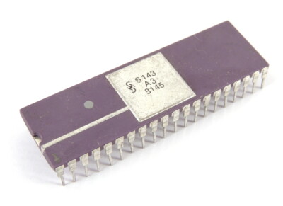 Siemens S143A3 Grey Ceramic IC Silver Pins Vintage Microchip DIP-40 Schaltkreis