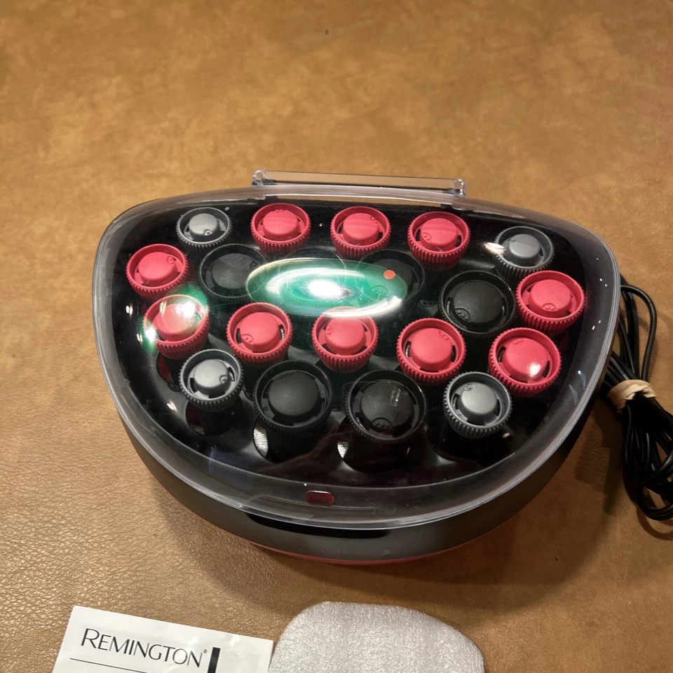 Remington Hot Rollers Modelo H-5600 20 Piezas con 20 Pines Rojo Negro Gris Probado Foto 2 de 4